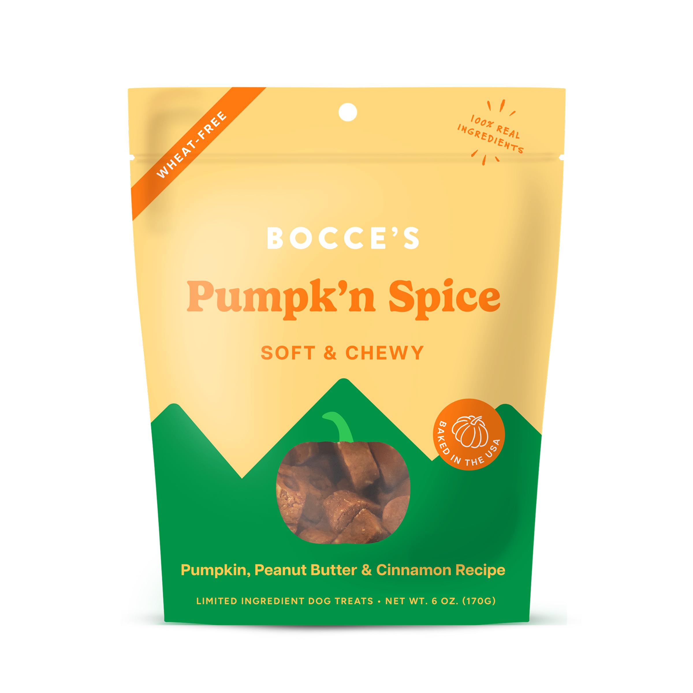 Amazon.com : Bocce's Bakery Pumpk'n Spice Treats for Dogs, Wheat